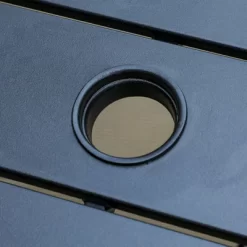 7pc Outdoor Dining Set With 7 Position Adjustable Folding Chairs & Metal Rectangle Table With Umbrella Hole - Captiva Designs -Outdoor Garden GUEST 73f2c89f c595 4d2b 866d fe82fe97562a