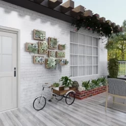 48" Wide Planter Rustic Iron Bicycle Inspired Flower Cart Brown - Olivia & May -Outdoor Garden GUEST 7437f09c e8b7 4b46 95ee 12a06f2fd6b3