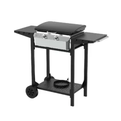 Nexgrill 300-0015 2 Burner Griddle Cart With Spatula - Black