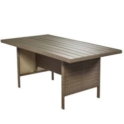 4pc Outdoor Wicker Conversation Set With Cushions - Beige - GODEER -Outdoor Garden GUEST 747e9b75 fe1e 4f9d aa5d 05c99fb281c9