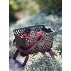 Gardener's Supply Company Multipurpose Mini Garden Basket | Mini Mod Hod For Collecting, Carrying, And Cleaning | Folding Legs And Handle | 9.5"L X 7" -Outdoor Garden GUEST 74a04ff9 e84a 4578 bbf3 bd7b4733c543