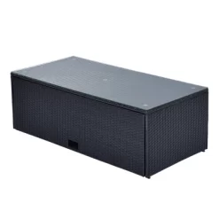 6pc Wicker Patio Conversation Set With Sofa, Arm Chairs, Ottomans & Coffee Table - Black/Beige - GODEER 21 6pc Wicker Patio Conversation Set With Sofa, Arm Chairs, Ottomans & Coffee Table - Black/Beige - GODEER -Outdoor Garden GUEST 75e8eceb 1af3 4bb0 9394 654dbc0d23d1