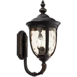 John Timberland Bellagio Vintage Rustic Outdoor Wall Light Fixture Veranda Bronze Upbridge 21" Hammered Glass Sconce For Post Exterior Barn Deck House -Outdoor Garden GUEST 76155928 b42f 4363 a30e 5439e3d7bfde