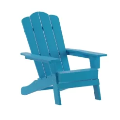 Emma And Oliver Set Of 4 Adirondack Chairs With Cup Holders, Weather Resistant HDPE Adirondack Chairs -Outdoor Garden GUEST 77e67630 2d58 4b38 ba8b f316de9971d8
