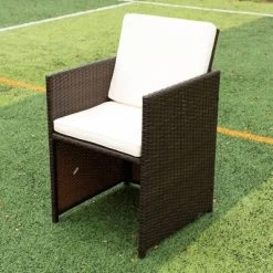 9pc Outdoor Wicker Dining Set With Cushions - Dark Brown/Beige - GODEER 28 9pc Outdoor Wicker Dining Set With Cushions - Dark Brown/Beige - GODEER -Outdoor Garden GUEST 78513f8f 4a87 4f89 a38b ee2fefaaee4b