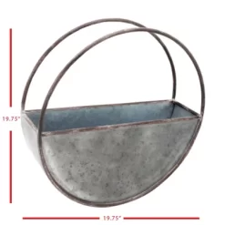 Round Metal Wall Planter - Foreside Home & Garden -Outdoor Garden GUEST 7a12a573 d02a 4e75 8499 3e07dab78014