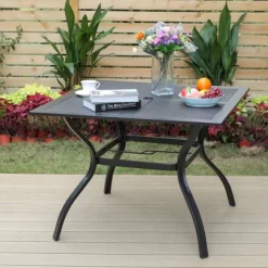 5pc Patio Dining Set With Steel Table & Dining Chairs - Captiva Designs