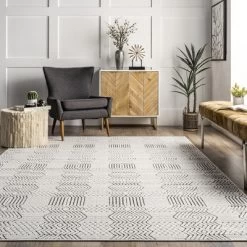 NuLOOM Valerie Textured Geometric Indoor/Outdoor Patio Area Rug -Outdoor Garden GUEST 7ba8f4eb 1bb9 4eb1 9100 40f5b3748d21