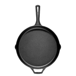 Bruntmor 12'' Black Pre-seasoned Cast Iron Frying Pan With Easy Draining - Black -Outdoor Garden GUEST 7eadb02c c4bf 4e75 a17f 2b986fd79bd5