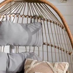 Toluca Hanging Outdoor Boho Egg Chair With Cushion - Saracina Home 16 Toluca Hanging Outdoor Boho Egg Chair With Cushion - Saracina Home -Outdoor Garden GUEST 7eed0518 bad6 4cd1 a650 d634081f74f9