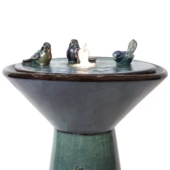 Sunnydaze Decor Sunnydaze Gathering Birds Ceramic Outdoor Fountain With LED Lights -Outdoor Garden GUEST 7ef50f47 2d78 46b8 baa8 367ec4742edf