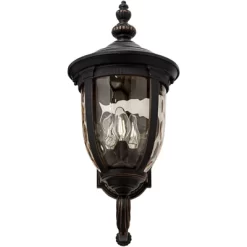 John Timberland Bellagio Vintage Rustic Outdoor Wall Light Fixture Veranda Bronze Upbridge 21" Hammered Glass Sconce For Post Exterior Barn Deck House -Outdoor Garden GUEST 803fbf9e 532c 4a4d ac44 4f6807b967d6