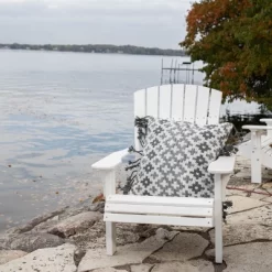 24x24 Inches Hand Woven Gray Polyester With Polyester Fill Pillow - Foreside Home & Garden 8 24x24 Inches Hand Woven Gray Polyester With Polyester Fill Pillow - Foreside Home & Garden -Outdoor Garden GUEST 809b49c6 d865 43c2 99a5 21f47592ed43