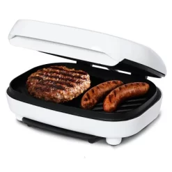 Brentwood Electric Contact Grill 2 Slice Capacity In White -Outdoor Garden GUEST 82079385 d831 4fef aa09 835f3df1d637