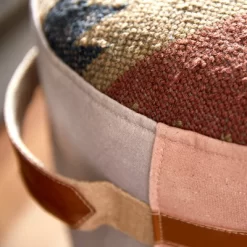 Cotton Pouf Featuring A Screenprinted Bicycle Illustration With Script - Olivia & May -Outdoor Garden GUEST 83078056 d488 4d71 9bd0 7c4de65d1fe2