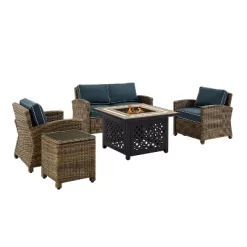 Crosley 5pc Bradenton Steel Outdoor Patio Fire Pit Furniture Set -Outdoor Garden GUEST 83cfc4a3 0620 40cd a902 581d6b40223f