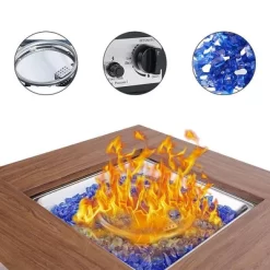 5pc Outdoor Set With Swivel Chairs & 34" Propane Fire Pit Table - Captiva Designs -Outdoor Garden GUEST 8436cc68 a462 4443 acab b13781c391e0