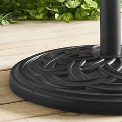 Carden Round Weave Umbrella Stand - Saracina Home -Outdoor Garden GUEST 844529d4 7328 4a20 a689 a312d83e3114