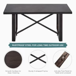 Costway 2PCS Patio Loveseat Coffee Table Set 6'' Thick Cushion Garden Beige -Outdoor Garden GUEST 84d46486 0516 4144 bc7f 3bf172e5e9d0