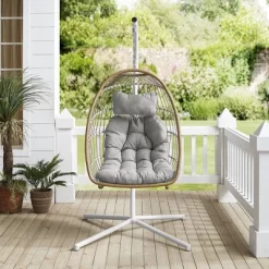 Toluca Hanging Outdoor Boho Egg Chair With Cushion - Saracina Home 17 Toluca Hanging Outdoor Boho Egg Chair With Cushion - Saracina Home -Outdoor Garden GUEST 8502028c b595 43dd 8fef 83b2c522826c