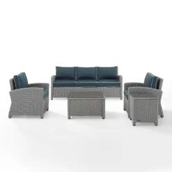 Bradenton 5pc Outdoor Wicker Sofa Set - Crosley -Outdoor Garden GUEST 866f76ef e439 4e9e bc62 81f87c0698b2
