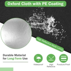 Costway 48''x24''x60'' Mylar Hydroponic Grow Tent W/Observation Window & Floor Tray GrayBlack -Outdoor Garden GUEST 8689cfee 3a9b 476d b963 01880b6769c2