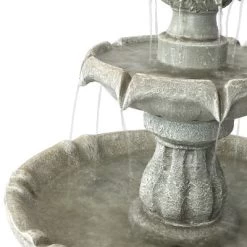 Sunnydaze Decor Sunnydaze Outdoor 2-Tier Solar Powered Water Fountain With Battery Backup And Submersible Pump - 35" -Outdoor Garden GUEST 87967a63 64d1 4762 ae35 cc5d81bb1c1f