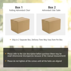 Tangkula Patio 2PCS Adirondack Chair Side Table Set Outdoor Chair Set With End Table Weather Resistant Cup Holder For Backyard Garden White -Outdoor Garden GUEST 879d3226 9363 4b94 b380 b24a80e2d1a3