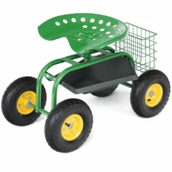 Costway Rolling Tray Gardening Planting With Work Seat Garden Cart -Outdoor Garden GUEST 87a0d1cf aa3f 4bbd a6f8 e4c542738877