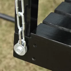 Outsunny 2-Seater Hanging Porch Swing Outdoor Patio Swing Chair Seat With Slatted Build And Chains, 440lbs Weight Capacity -Outdoor Garden GUEST 89b51951 e4b6 4fa7 80ae b9f69cb7bfc0