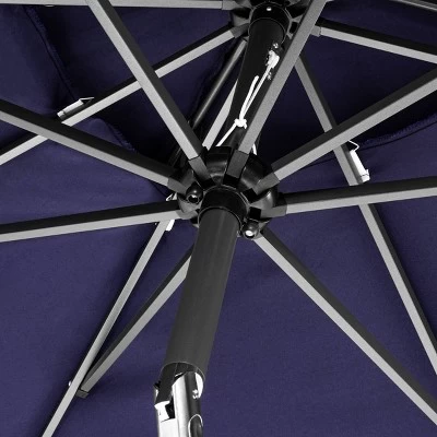 Crestlive Products 9'x5' Rectangular Tilting Double Top Patio Aluminum Market Umbrella Navy Blue 4 Crestlive Products 9'x5' Rectangular Tilting Double Top Patio Aluminum Market Umbrella Navy Blue - Image 4