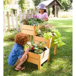 HearthSong Grow With Me Triple Garden Pine Wood Planter With Fabric Liners For Kids Gardening 15 HearthSong Grow With Me Triple Garden Pine Wood Planter With Fabric Liners For Kids Gardening -Outdoor Garden GUEST 8b649cc3 ef1a 4bfc 8ebf 276b4e57c1e4