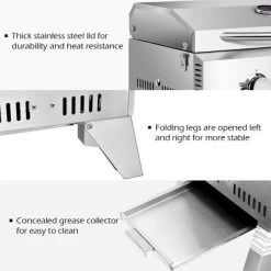 Costway 2 Burner Portable BBQ Table Top Propane Gas Grill Stainless Steel 17 Costway 2 Burner Portable BBQ Table Top Propane Gas Grill Stainless Steel -Outdoor Garden GUEST 8c2f9fd0 d9c9 4aec ba65 e6ebb1b557df