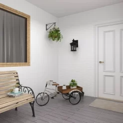 48" Wide Planter Rustic Iron Bicycle Inspired Flower Cart Brown - Olivia & May -Outdoor Garden GUEST 8cd47c6d bef4 48a0 baf3 ea6c334080d4