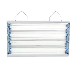 Hydrofarm FLT24 Agrobrite 4-Tube Daisy Chainable Hydroponic 2-Foot Grow Light Fixture 96W With 4-T5 Bulbs For Indoor Home Gardens