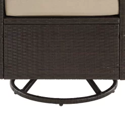 Palm Harbor 5pc Outdoor Wicker Conversation Set With Fire Table - Sand - Crosley -Outdoor Garden GUEST 8db7af1f aead 4327 843f dd34c2d5b73b