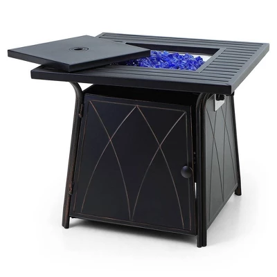 5pc Outdoor Set With Spring Motion Chairs & 28" Fire Table - Captiva Designs 2 5pc Outdoor Set With Spring Motion Chairs & 28" Fire Table - Captiva Designs - Image 2