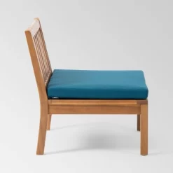 Yadira 3pc Acacia Wood Chat Set - Teak/Dark Teal - Christopher Knight Home -Outdoor Garden GUEST 8e8f7500 8696 4019 8d01 398840f6f7db