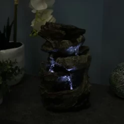 Sunnydaze Decor Sunnydaze Indoor Home Decorative Tiered Rock And Log Waterfall Tabletop Water Fountain With LED Lights - 10" 14 Sunnydaze Decor Sunnydaze Indoor Home Decorative Tiered Rock And Log Waterfall Tabletop Water Fountain With LED Lights - 10" -Outdoor Garden GUEST 9143abde 6334 4568 a4a7 a645fc33e004