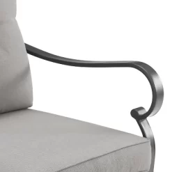 4pc Dahlia Outdoor Steel Conversation Set Taupe/Matte Black - Crosley -Outdoor Garden GUEST 93c561e7 4093 467f 9a63 459718bdd9e1