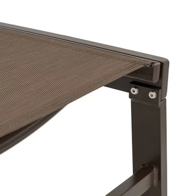 3pc Outdoor Five Position Adjustable Curved Aluminum Lounge Set Brown - Crestlive Products 10 3pc Outdoor Five Position Adjustable Curved Aluminum Lounge Set Brown - Crestlive Products - Image 10