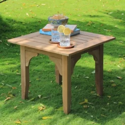 Caterina Teak Patio Side Table - Cambridge Casual -Outdoor Garden GUEST 99159746 2803 43c5 b6ad 25949c6ee7fc