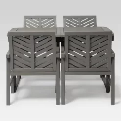 5pc Slatted Extendable Acacia Wood Patio Dining Set - Saracina Home 17 5pc Slatted Extendable Acacia Wood Patio Dining Set - Saracina Home -Outdoor Garden GUEST 99bbc339 5382 45b6 9821 1dac64db2b81