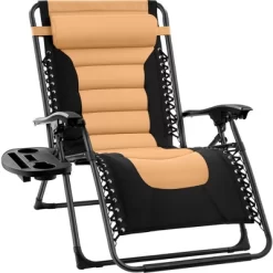 Best Choice Products Oversized Padded Zero Gravity Chair, Folding Outdoor Patio Recliner W/ Headrest, Side Tray -Outdoor Garden GUEST 9a047321 9471 427b 845a fe02ee5f18f7