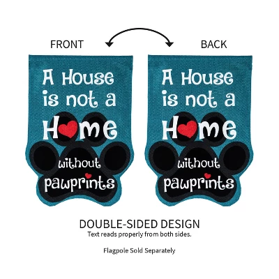 Evergreen Flag Paw Prints Garden Burlap Flag 12.5 X 18 Inches Indoor Outdoor Decor 3 Evergreen Flag Paw Prints Garden Burlap Flag 12.5 X 18 Inches Indoor Outdoor Decor - Image 3