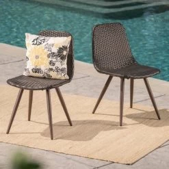 Gila 2pk Wicker Dining Chairs - Christopher Knight Home -Outdoor Garden GUEST 9a20ace3 f5b3 452d 85b9 d152d38ec706
