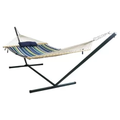 Blue Wave Island Retreat 15' Hammock Set - Blue Cover - Island Umbrella