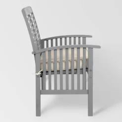 Ravenscroft Modern Boho Acacia Wood Slatted Outdoor Loveseat With Cushion - Saracina Home -Outdoor Garden GUEST 9ad6d373 b058 4ff3 92ca b6264520b5d5