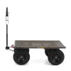 Gorilla Cart GORMP-12 5 Cubic Feet 1200 Pound Capacity Heavy Duty Durable Steel Multi Use Quick Dump Wagon Utility Cart W/ 2 In 1 Towing Handle, Gray