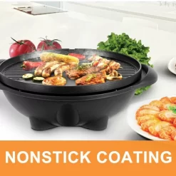 Costway Electric BBQ Grill 1350W Non-stick 4 Temperature Setting Outdoor Garden Camping -Outdoor Garden GUEST 9b5ec513 071c 4db9 8ef6 e983b247f5ec